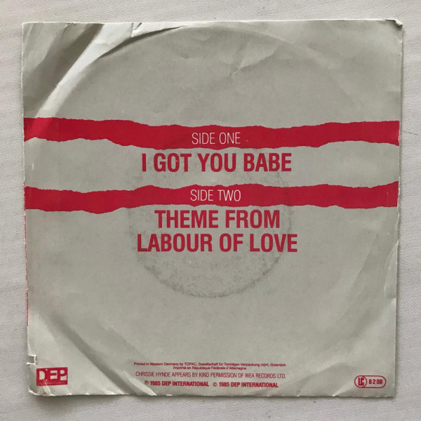 UB40, Chrissie Hynde I Got You Babe Single Vinyl PH