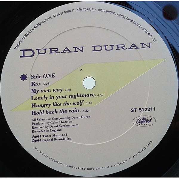Duran Duran - Rio - LP Vinyl Piringan Hitam PH