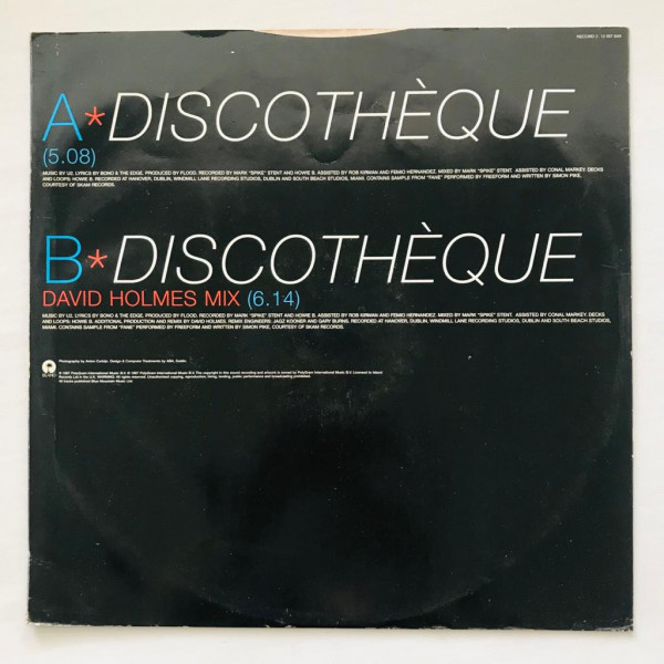 U2 Discotheque Single Vinyl Piringan  Hitam  PH
