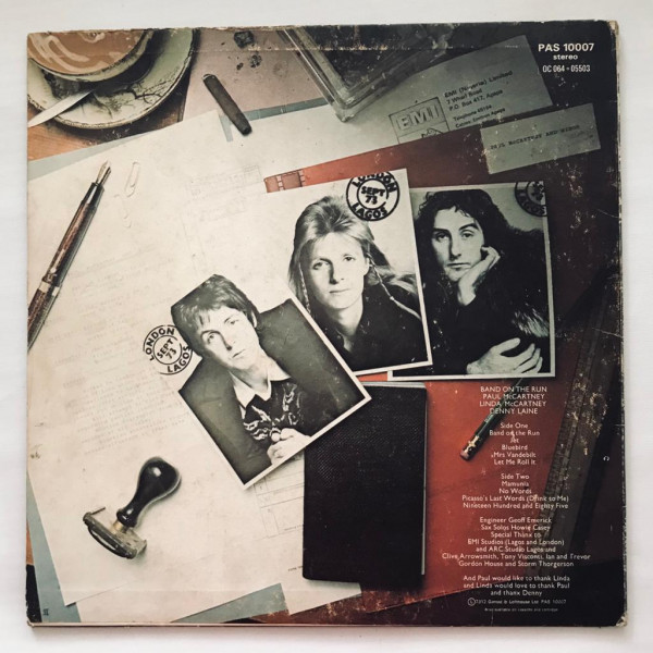 Paul McCartney And Wings Band On The Run LP Vinyl PH