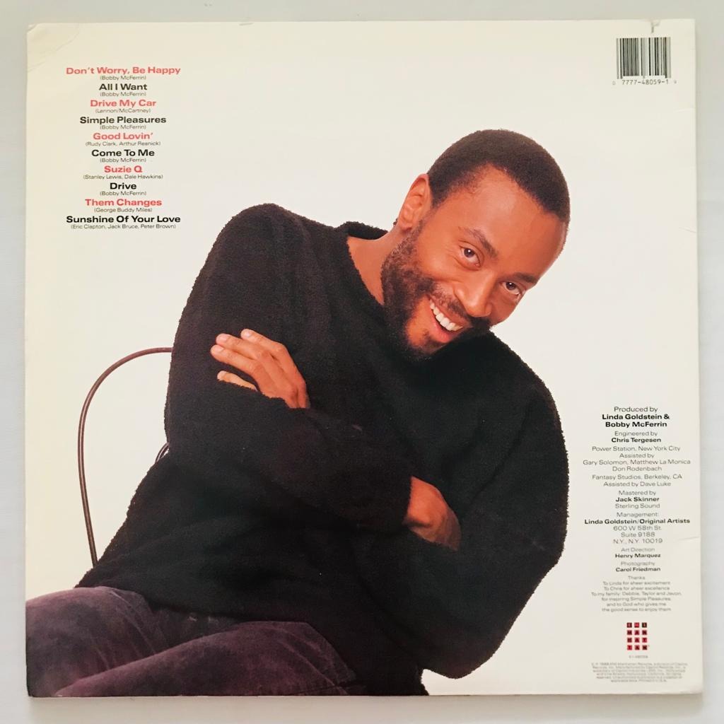 Bobby McFerrin - Simple Pleasures - LP Vinyl Piringan Hitam PH - Gambar 2