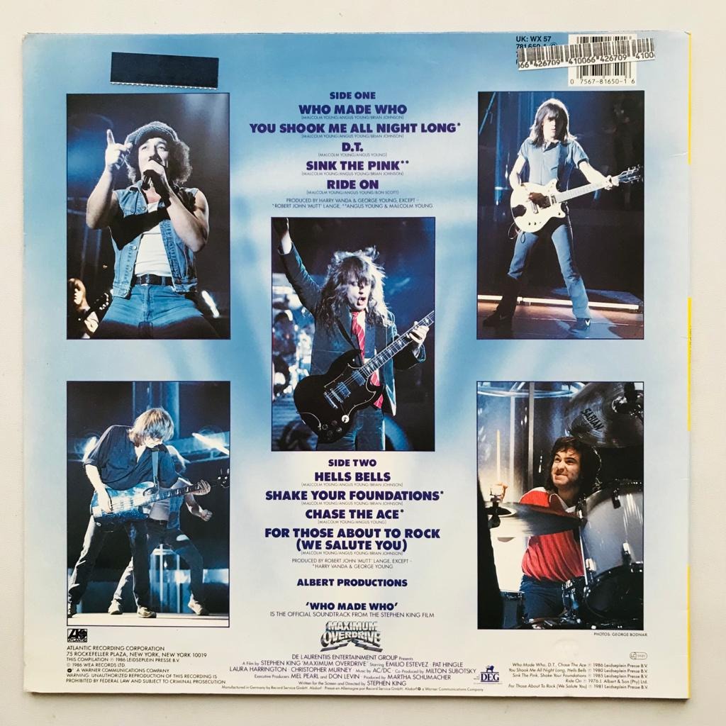 AC/DC - Who Made Who - LP Vinyl Piringan Hitam PH - Gambar 2
