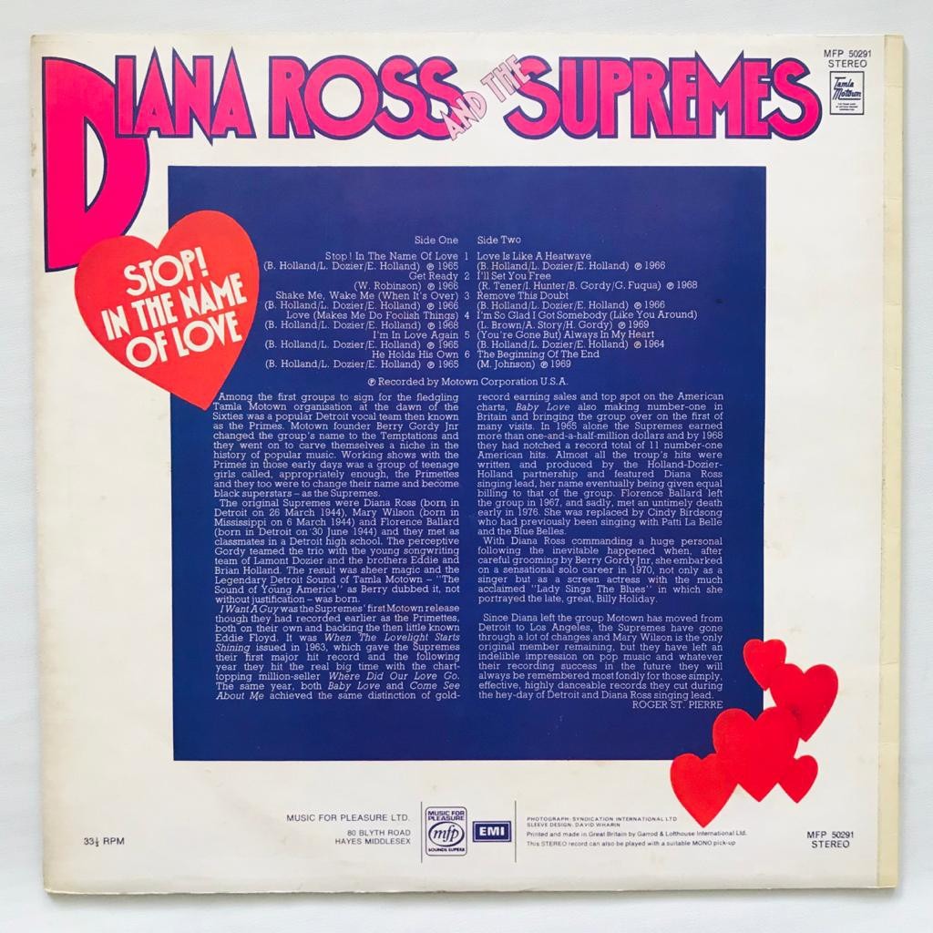 Diana Ross - Stop! In The Name Of Love - LP Vinyl PH - Gambar 2