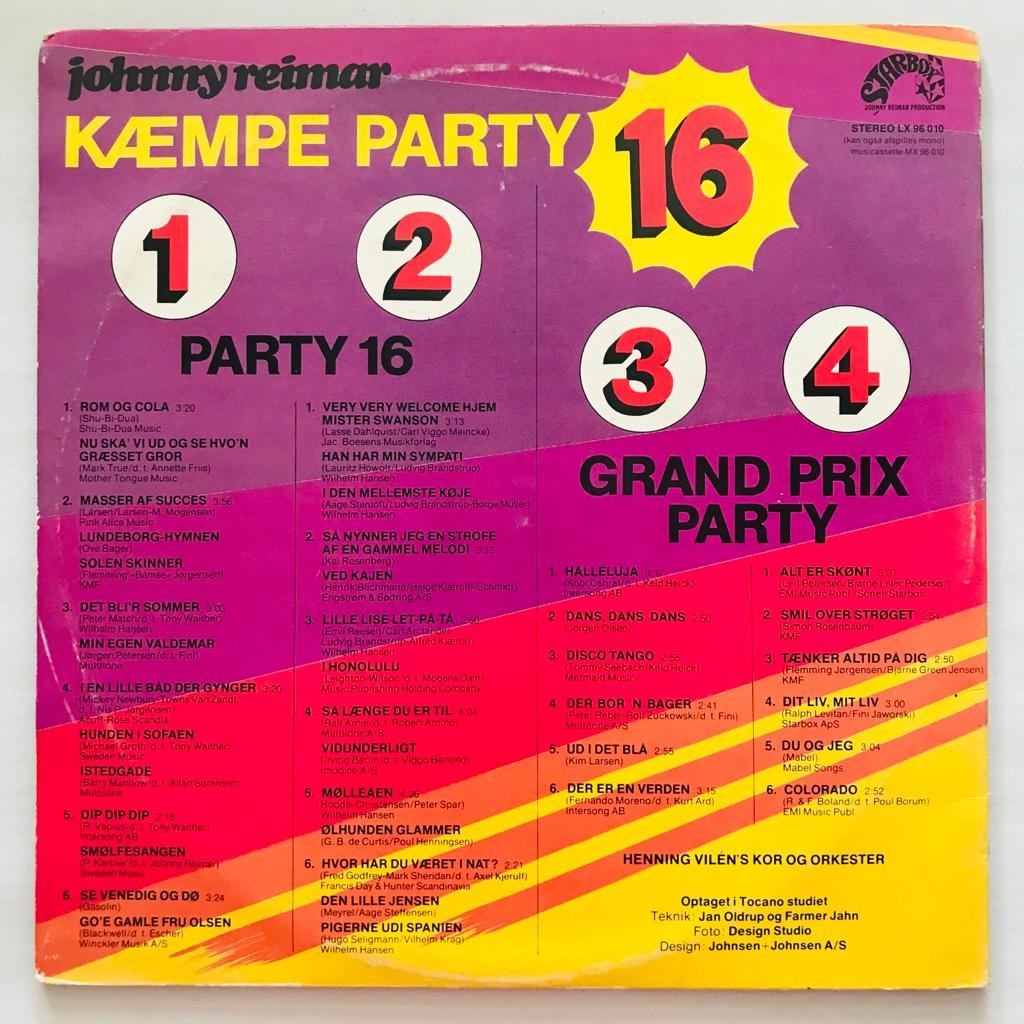Johnny Reimar - Kaempe Party 16 - Hits - 2 LP Vinyl PH - Gambar 2