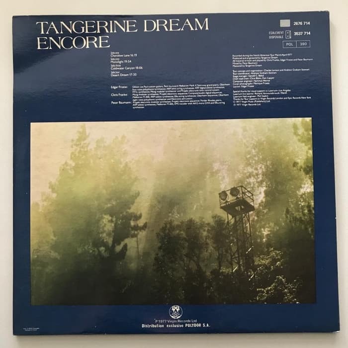 Tangerine Dream - Encore - LP Vinyl Piringan Hitam PH - Gambar 2