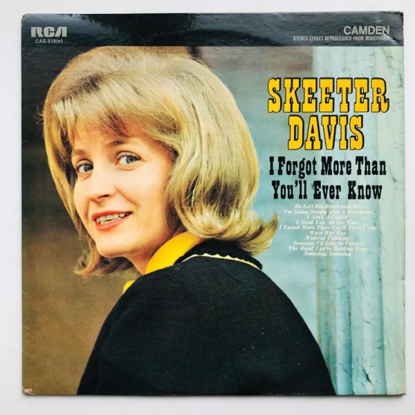 Skeeter Davis - I Forgot More Than You'll Ever Know - LP Vinyl PH
