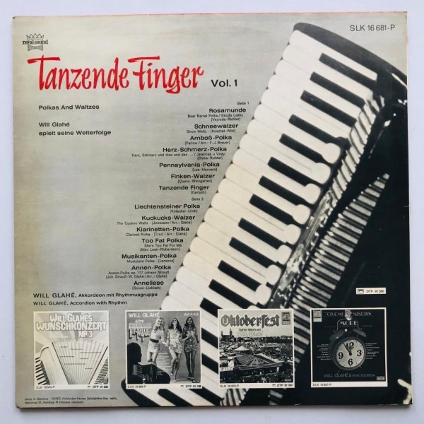 Will Glahe – Tanzende Finger Vol. 1 (Polkas And Waltzes) - LP Vinyl PH - Gambar 2