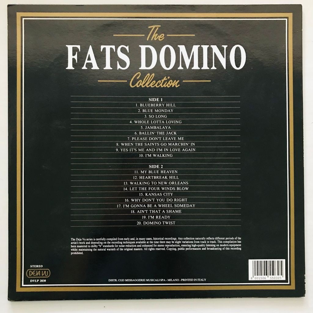 Fats Domino - The Fats Domino Collection - 20 Golden Greats - LP Vinyl PH - Gambar 2