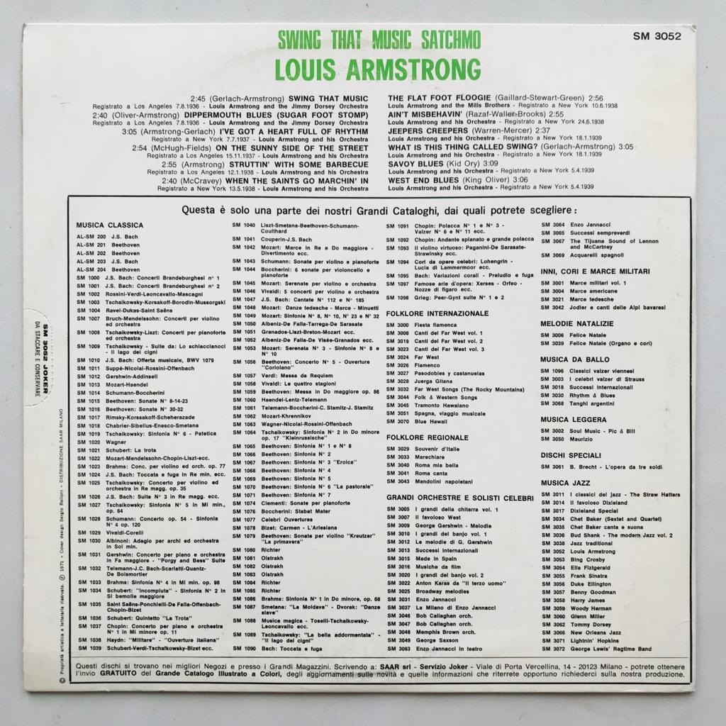 Louis Armstrong - Swing That Music Satchmo - LP Vinyl PH - Gambar 2