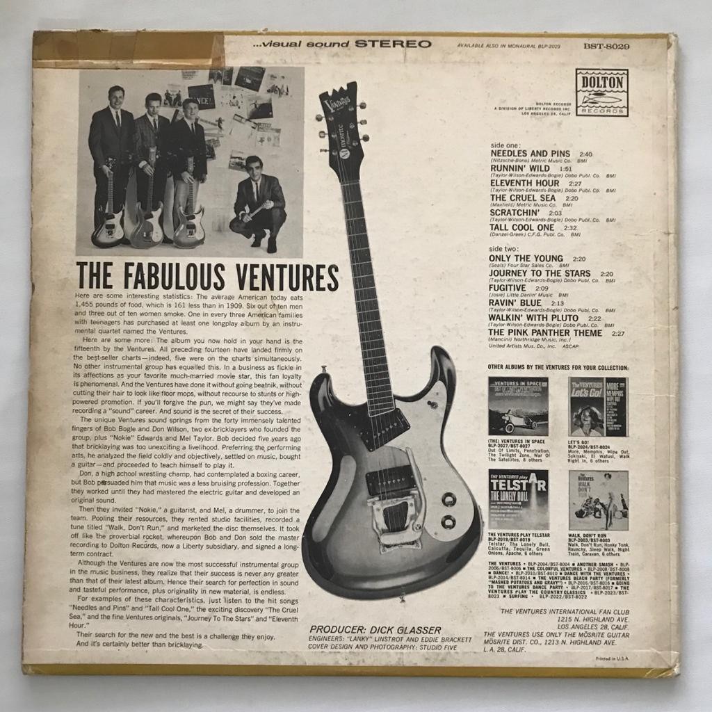 Ventures, The - The Fabulous Ventures - LP Vinyl Piringan Hitam PH - Gambar 2