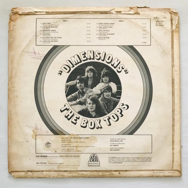 Box Tops, The - Dimensions - LP Vinyl Piringan Hitam PH - Gambar 2