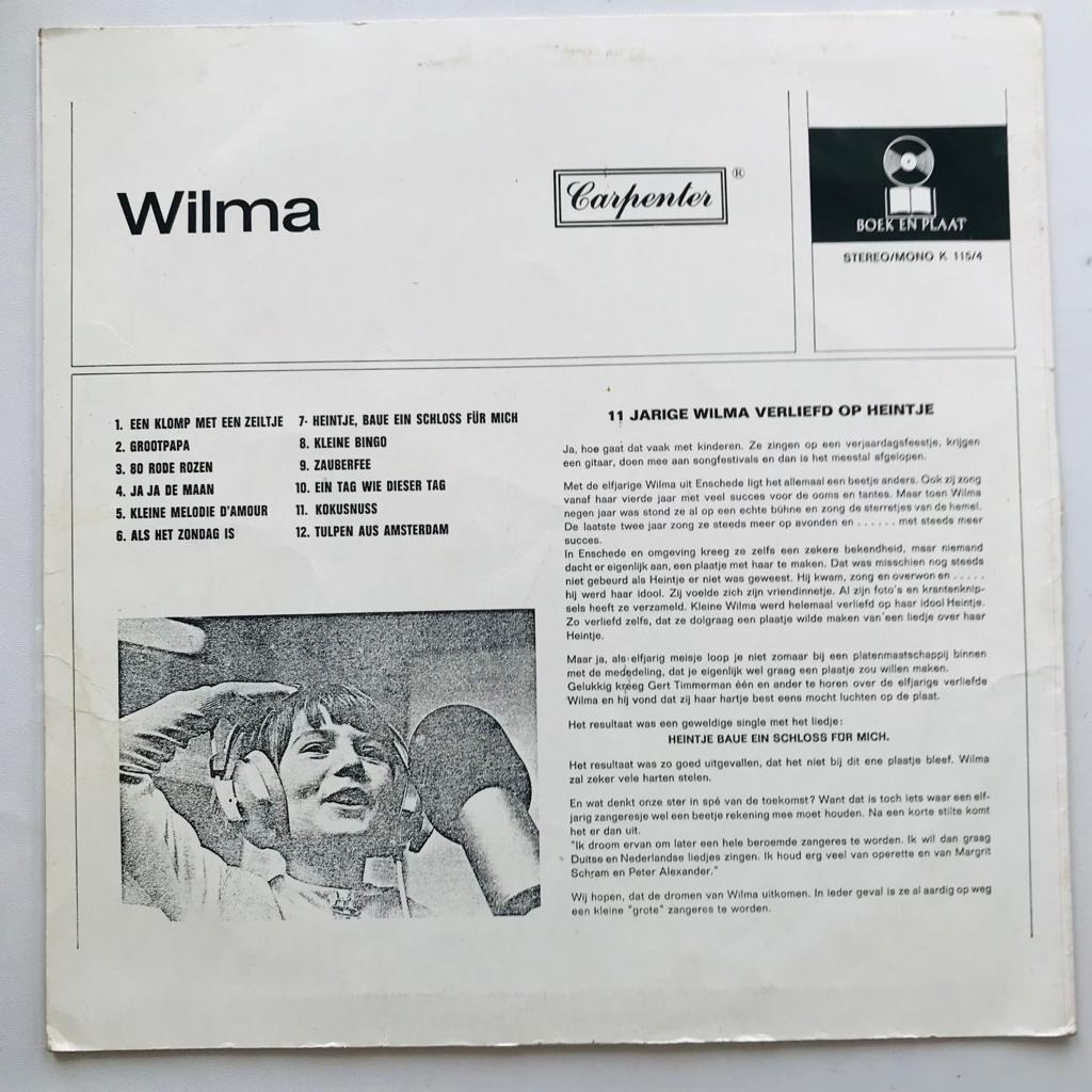 Wilma - Wilma - LP Vinyl Piringan Hitam PH - Gambar 2