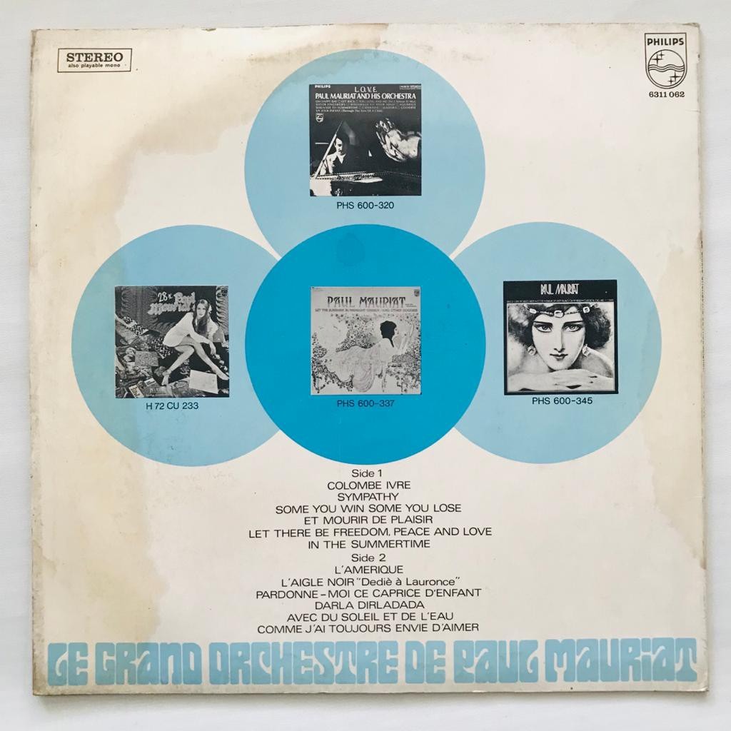 Paul Mauriat - Comme J'ai Toujours Envie D'aimer - LP Vinyl PH - Gambar 2