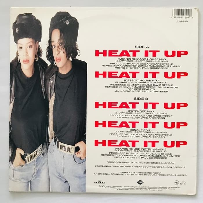 Wee Papa Girl Rappers, The - Heat It Up - Vinyl Piringan Hitam PH - Gambar 2