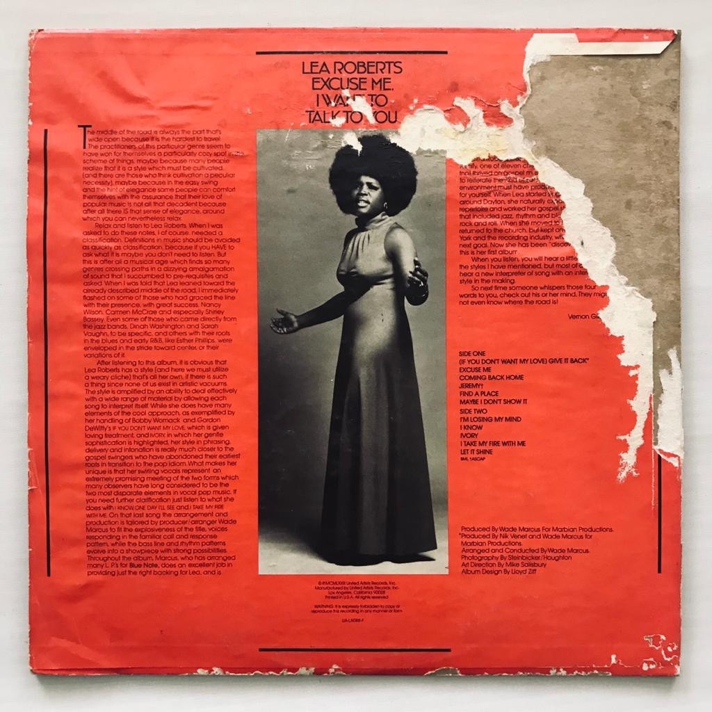 Lea Roberts - Excuse Me, I Want To Talk To You - LP Vinyl PH - Gambar 2