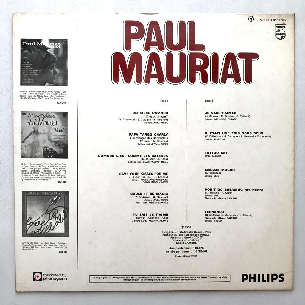 Paul Mauriat - Il Etait Une Fois Nous Deux - LP Vinyl PH - Gambar 2