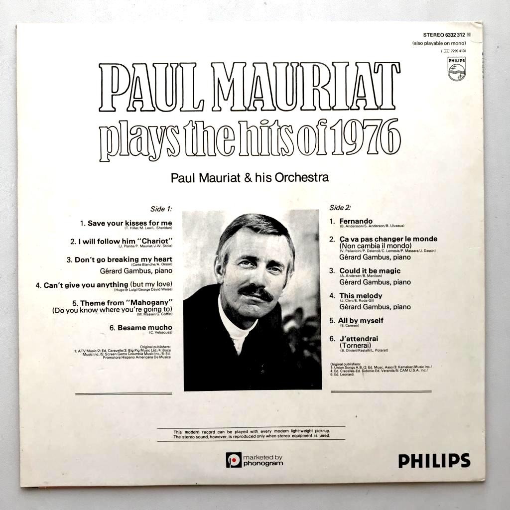 Paul Mauriat - Paul Mauriat Plays The Hits Of 1976 - LP Vinyl PH - Gambar 2