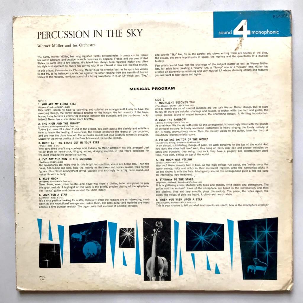 Werner Muller And His Orchestra - Percussion In The Sky - LP Vinyl PH - Gambar 2