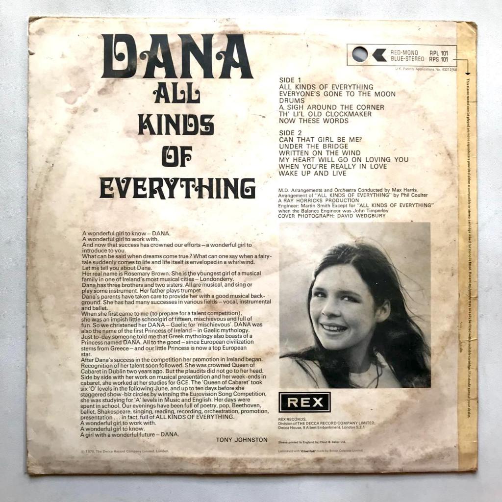 Dana - All Kinds Of Everything - LP Vinyl PH Piringan Hitam - Gambar 2