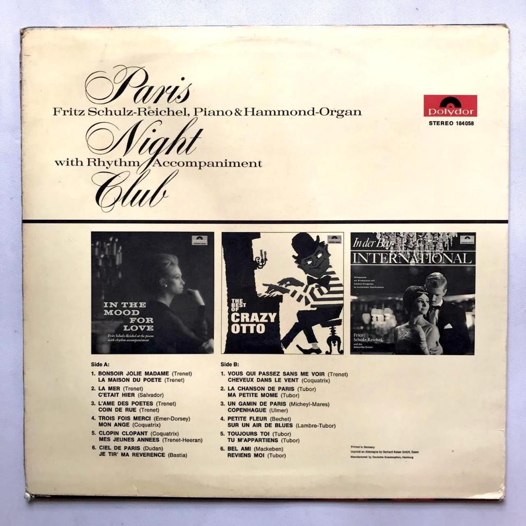 Fritz Schulz - In Einer Bar In Berlin - LP Vinyl PH Piringan Hitam - Gambar 2