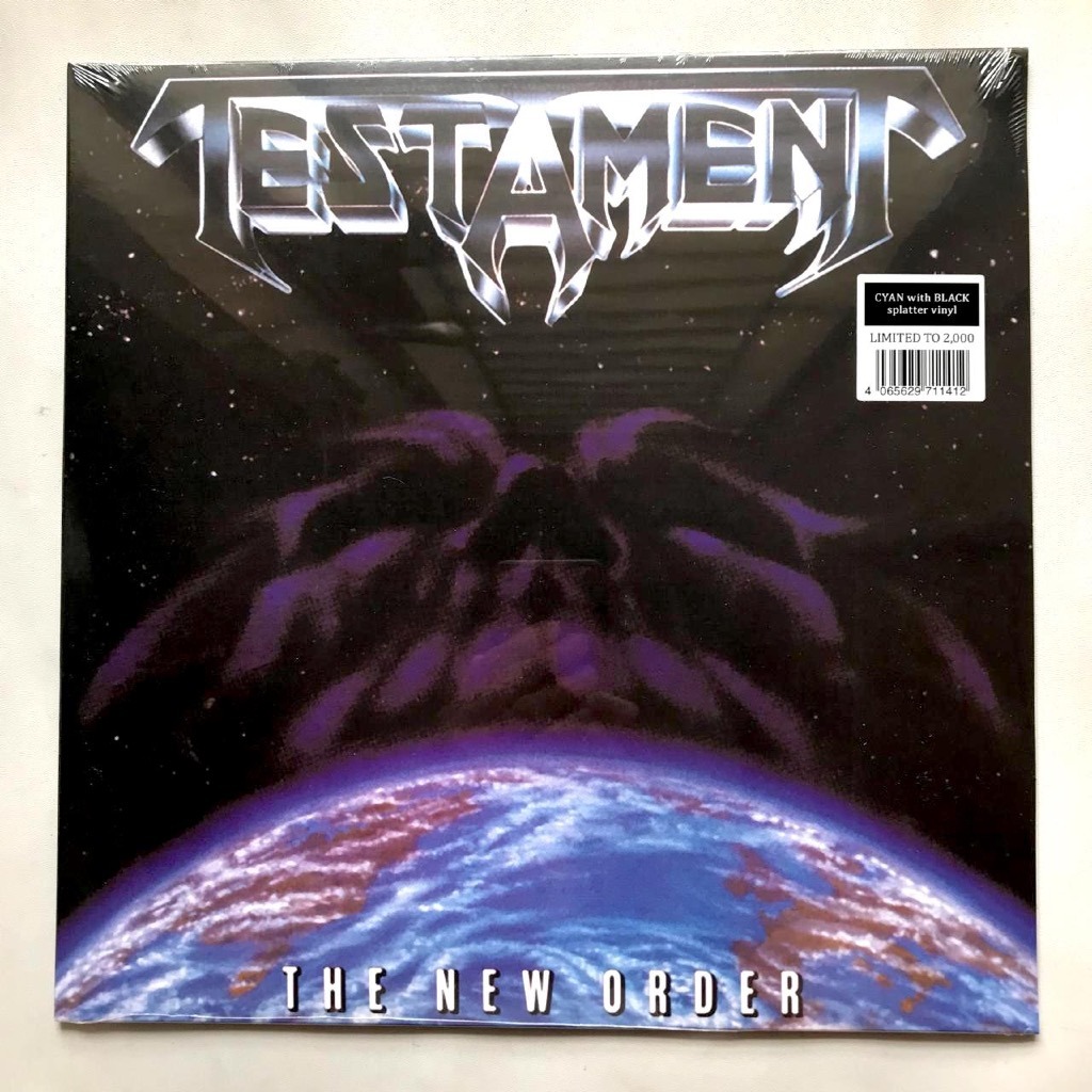 Testament - The New Order - Cyan With Black Splatter LP Vinyl PH - Image 2