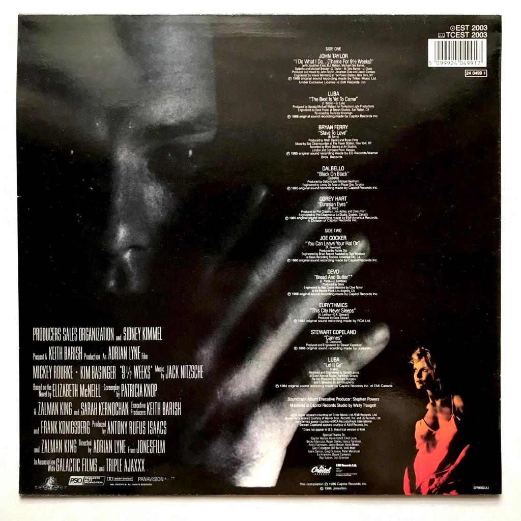 Various - 9 1/2 Weeks - OST Soundtrack - LP Vinyl PH - Gambar 2