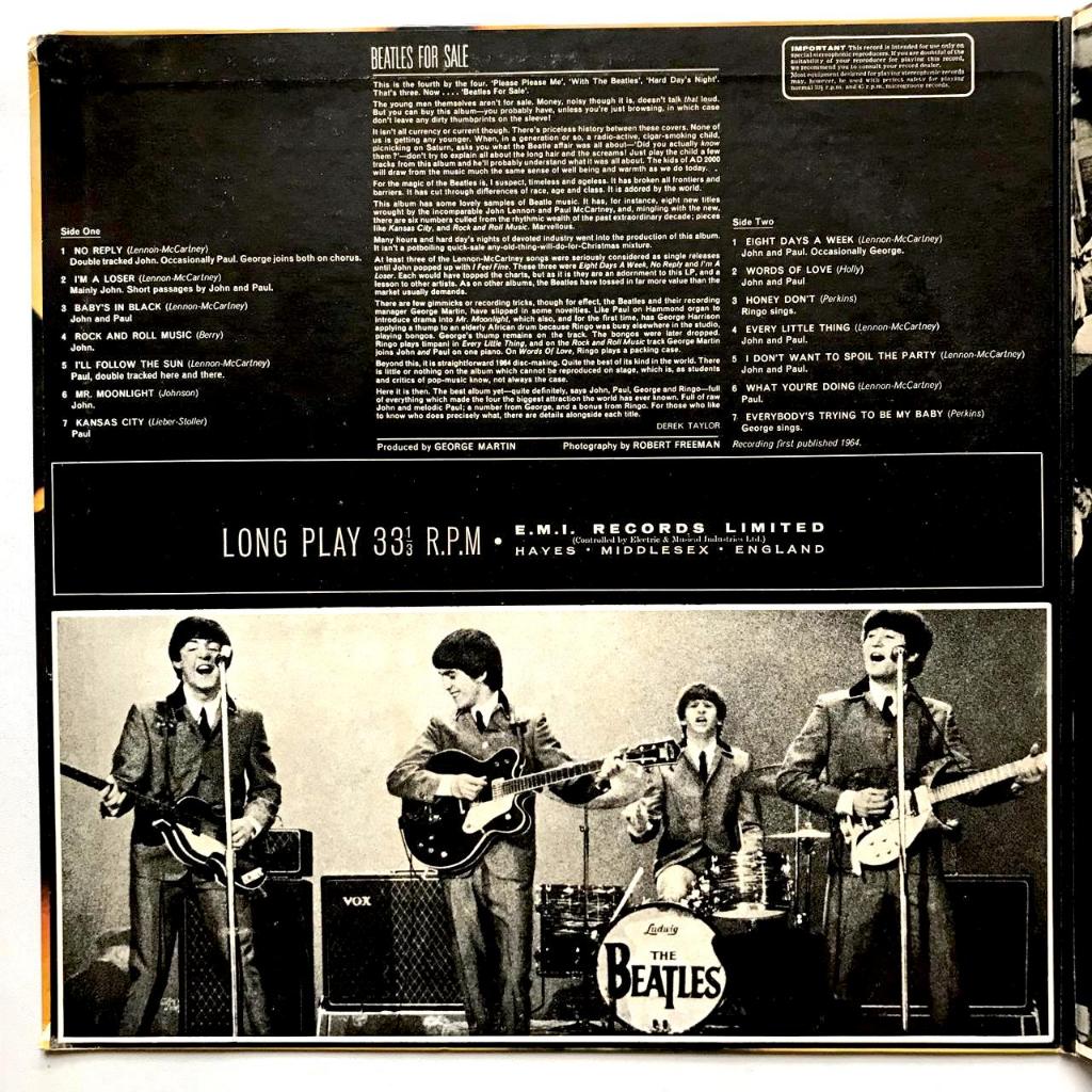 The Beatles - Beatles For Sale - LP Vinyl Piringan Hitam PH - Gambar 3