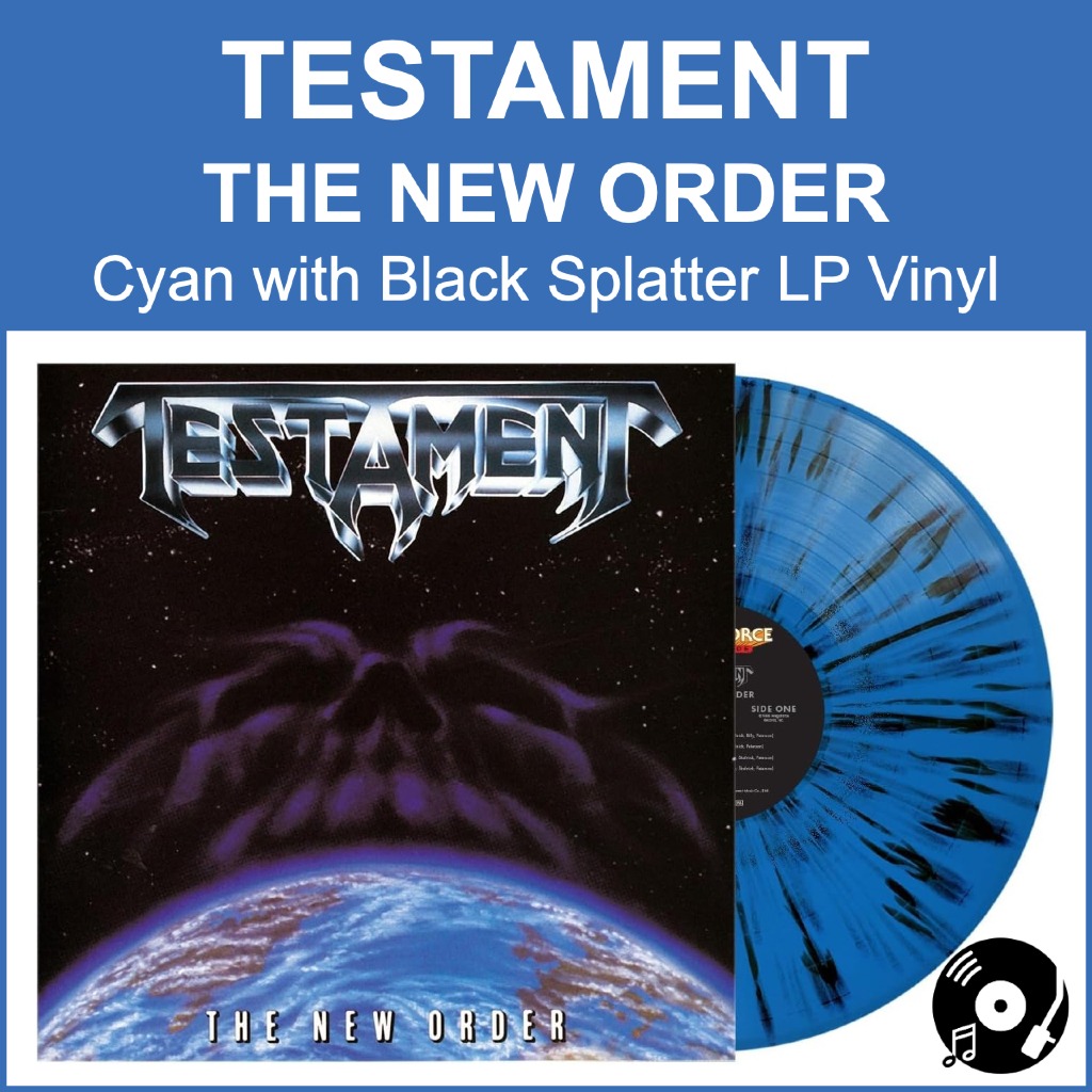 Testament - The New Order - Cyan With Black Splatter LP Vinyl PH