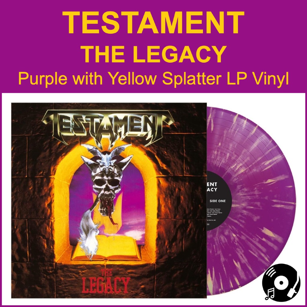 Testament - The Legacy - Purple With Yellow Splatter LP Vinyl PH