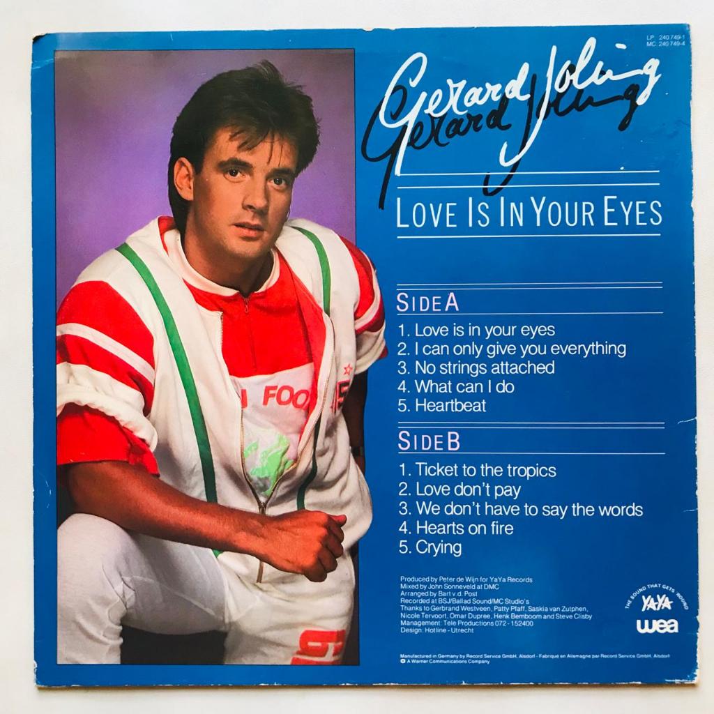 Gerard Joling - Love Is In Your Eyes - LP Vinyl PH Piringan Hitam - Gambar 2
