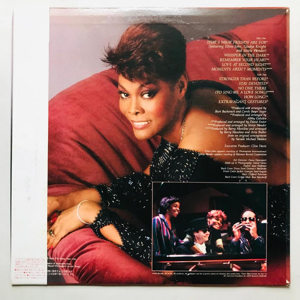 Dionne Warwick - Friends - LP Vinyl Piringan Hitam PH - Gambar 2