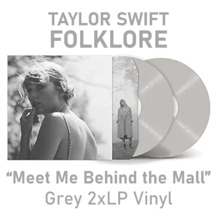 Taylor Swift - Folklore - "Meet Me Behind The Mall" Grey 2xLP Vinyl (2020 Limited 1st Release) PH Piringan Hitam