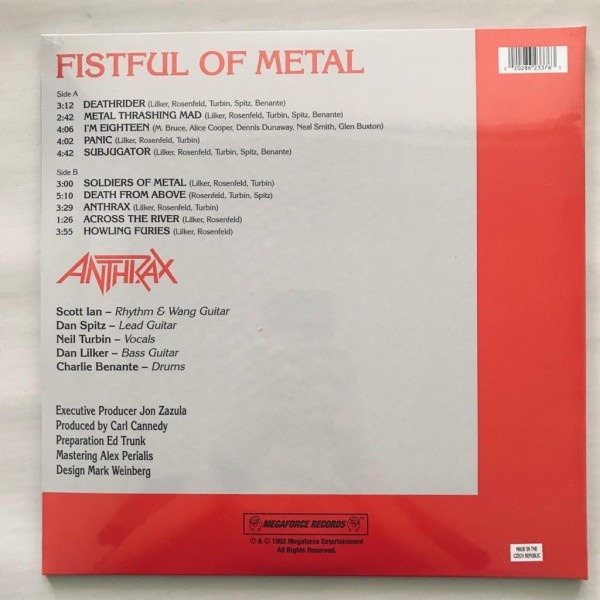Anthrax - Fistful Of Metal - LP Vinyl Piringan Hitam PH - Gambar 3