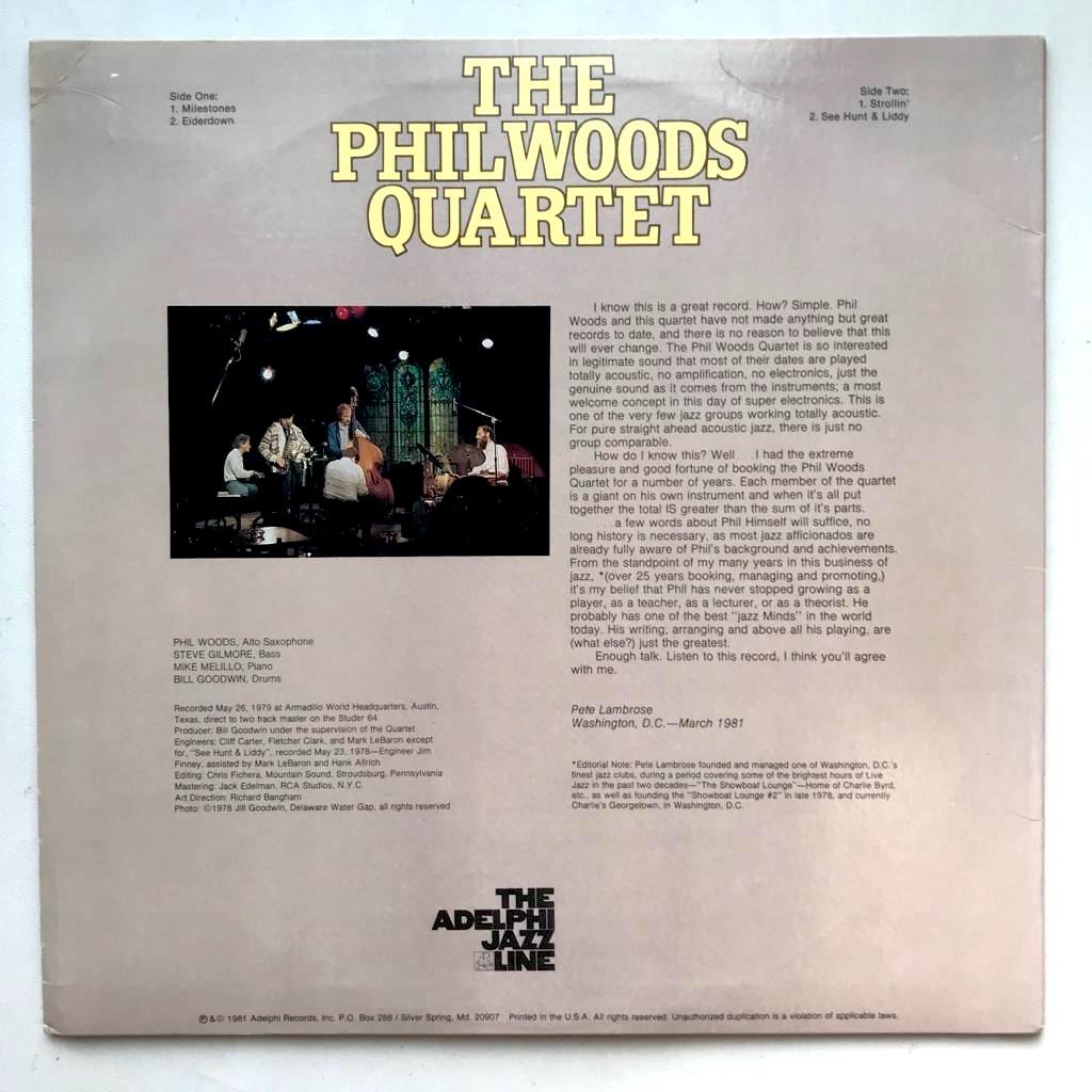 Phil Woods Quartet, The - 'More' Live - LP Vinyl PH - Gambar 2