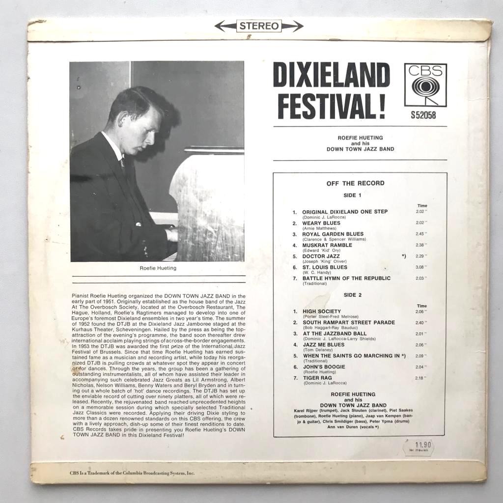 Down Town Jazz Band, The - Dixieland Festival! - LP Vinyl PH - Gambar 2